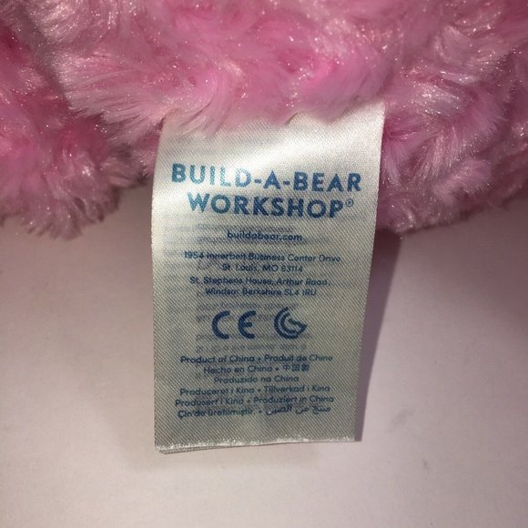 Build A Bear Workshop Plush Teddy Bear Pink Heart Nose Stuffed Animal 17" BAB - Picture 6 of 12